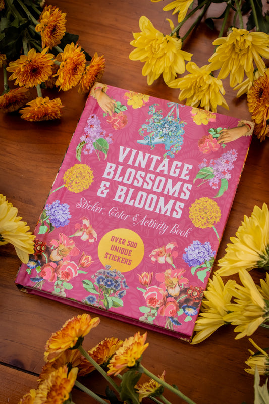 Vintage Blossoms and Blooms Sticker, Color & Activity Book