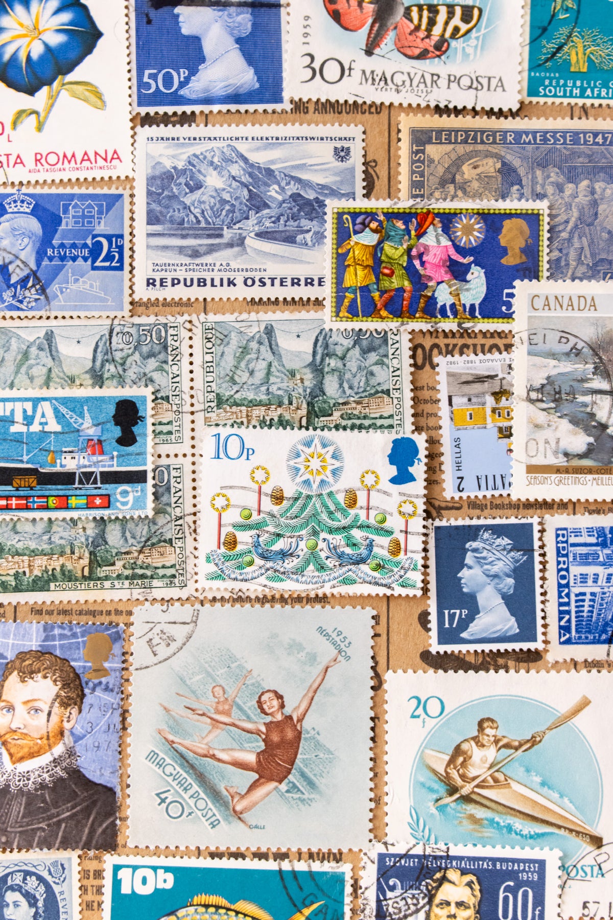 Used Vintage Postage (20 Stamps)