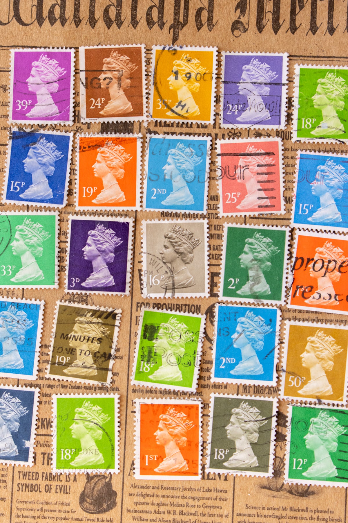 Used Vintage Postage (20 Stamps)