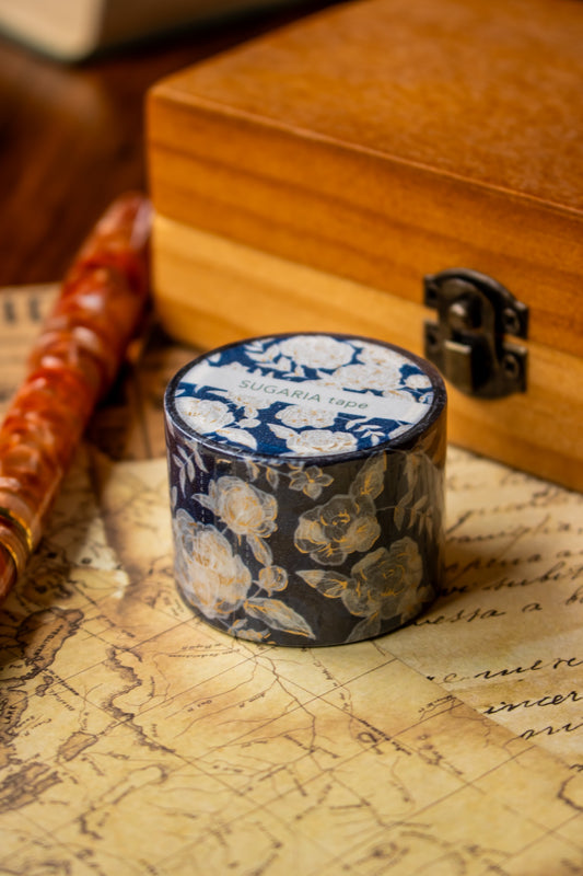 Washi Tape 30mm - Blue & White Floral