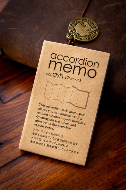 Accordion Memo Book - Blank Ash