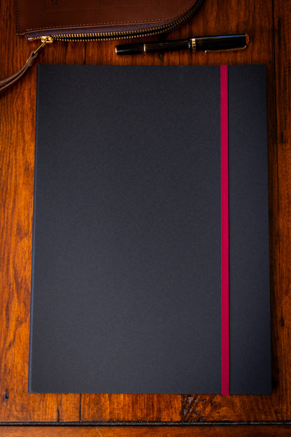 Accordion Notebook - A4 Grid Black