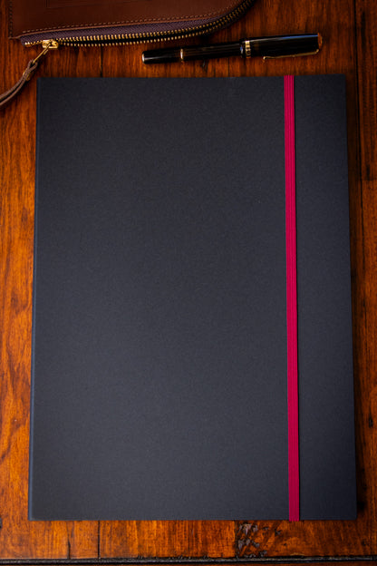 Accordion Notebook - A4 Grid Black