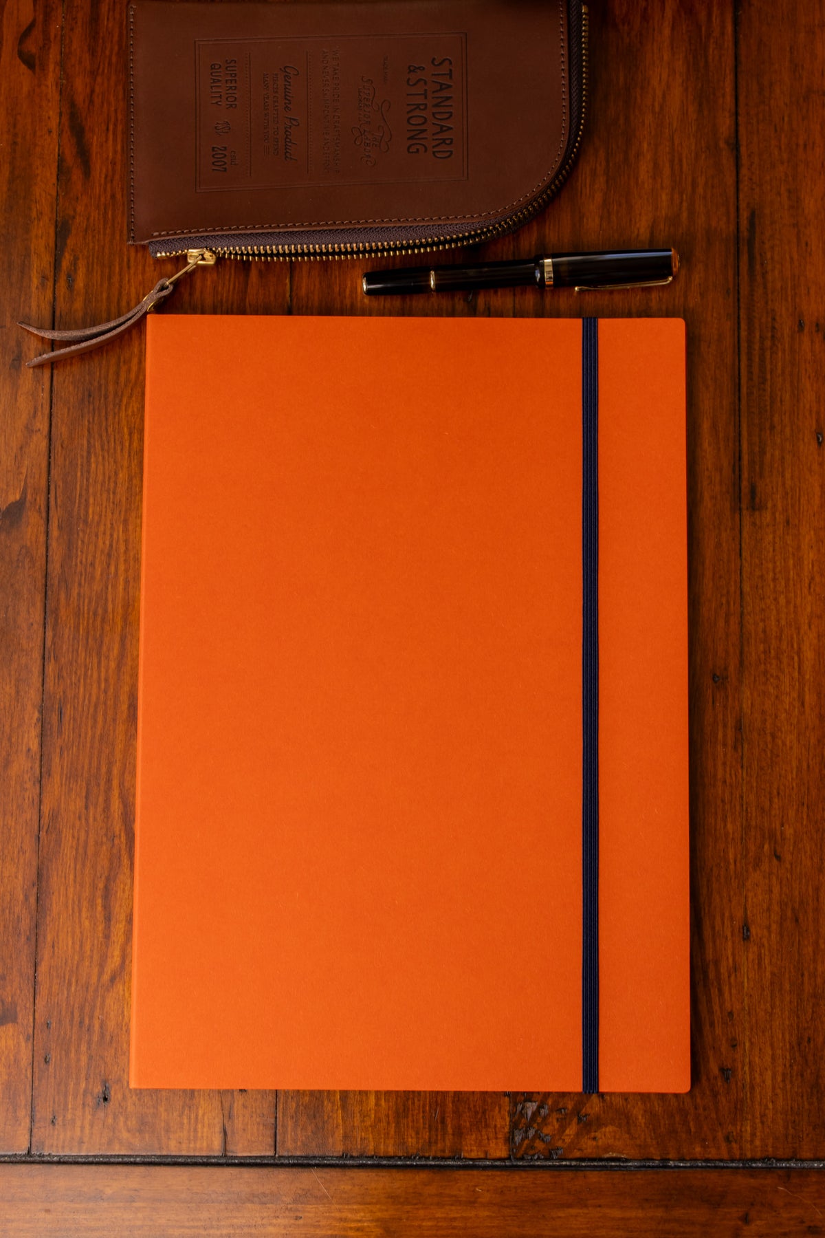 Accordion Notebook - A4 Grid Vermillion