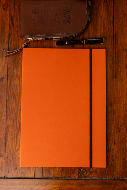 Accordion Notebook - A4 Grid Vermillion