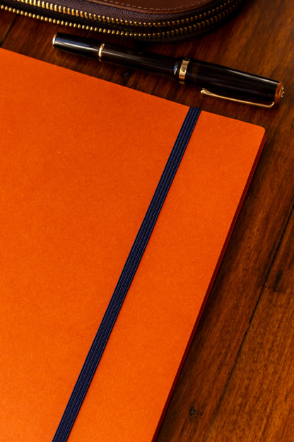 Accordion Notebook - A4 Grid Vermillion
