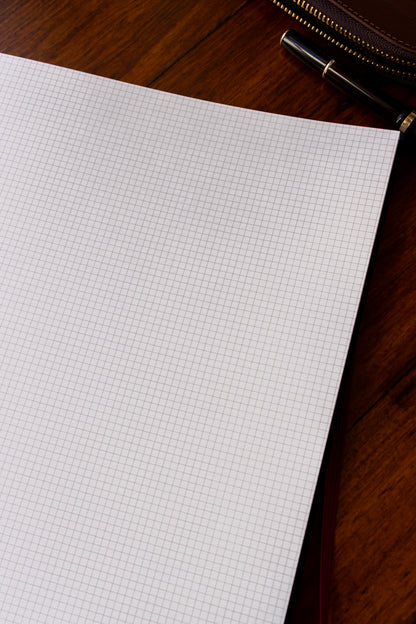 Accordion Notebook - A4 Grid Vermillion