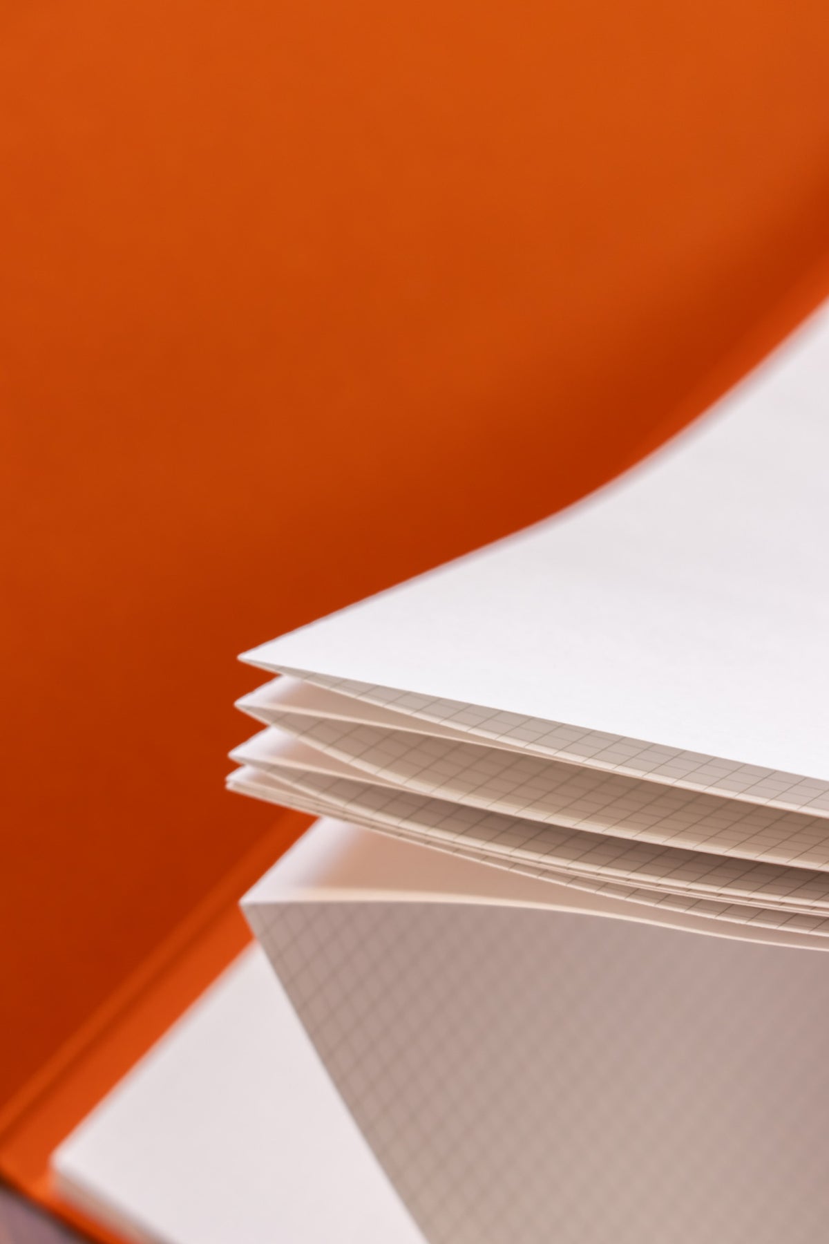 Accordion Notebook - A4 Grid Vermillion
