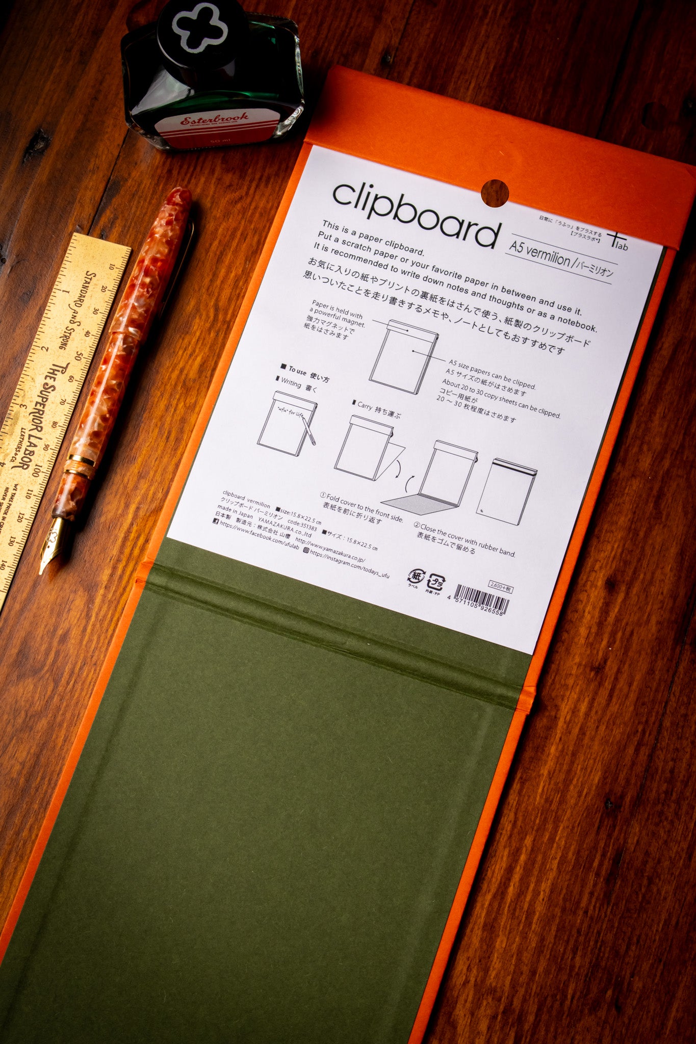 A5 Clipboard - Vermillion