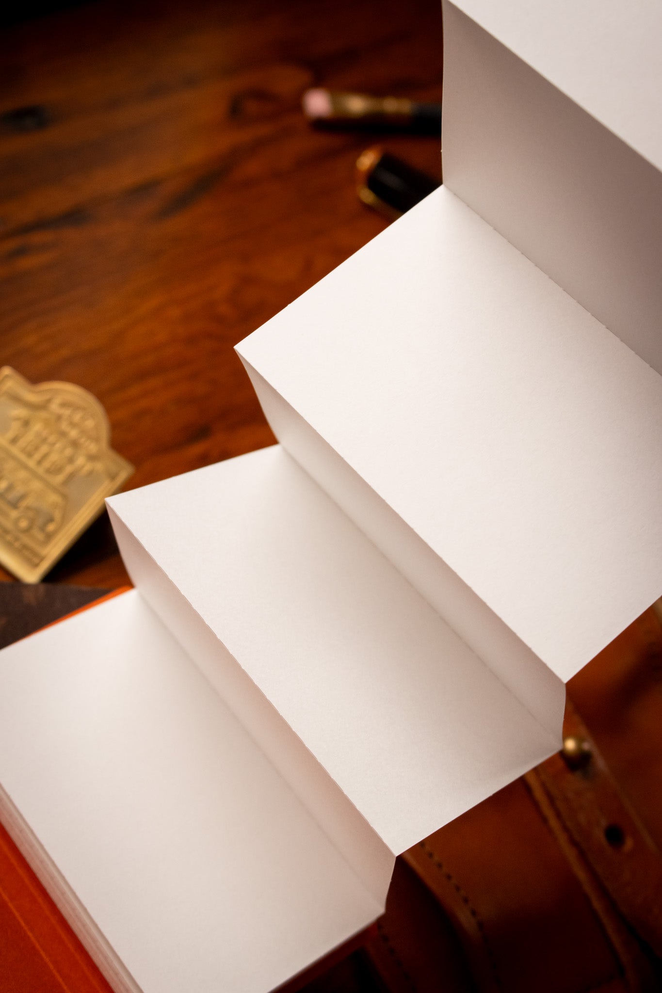 Accordion Memo Book - Blank Vermillion