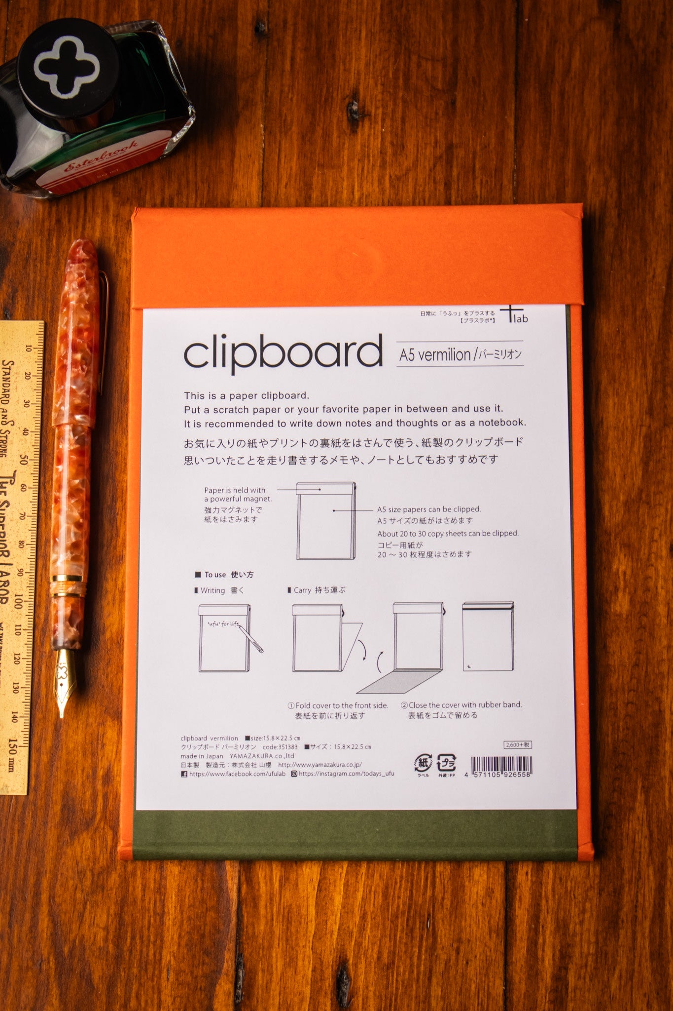 A5 Clipboard - Vermillion