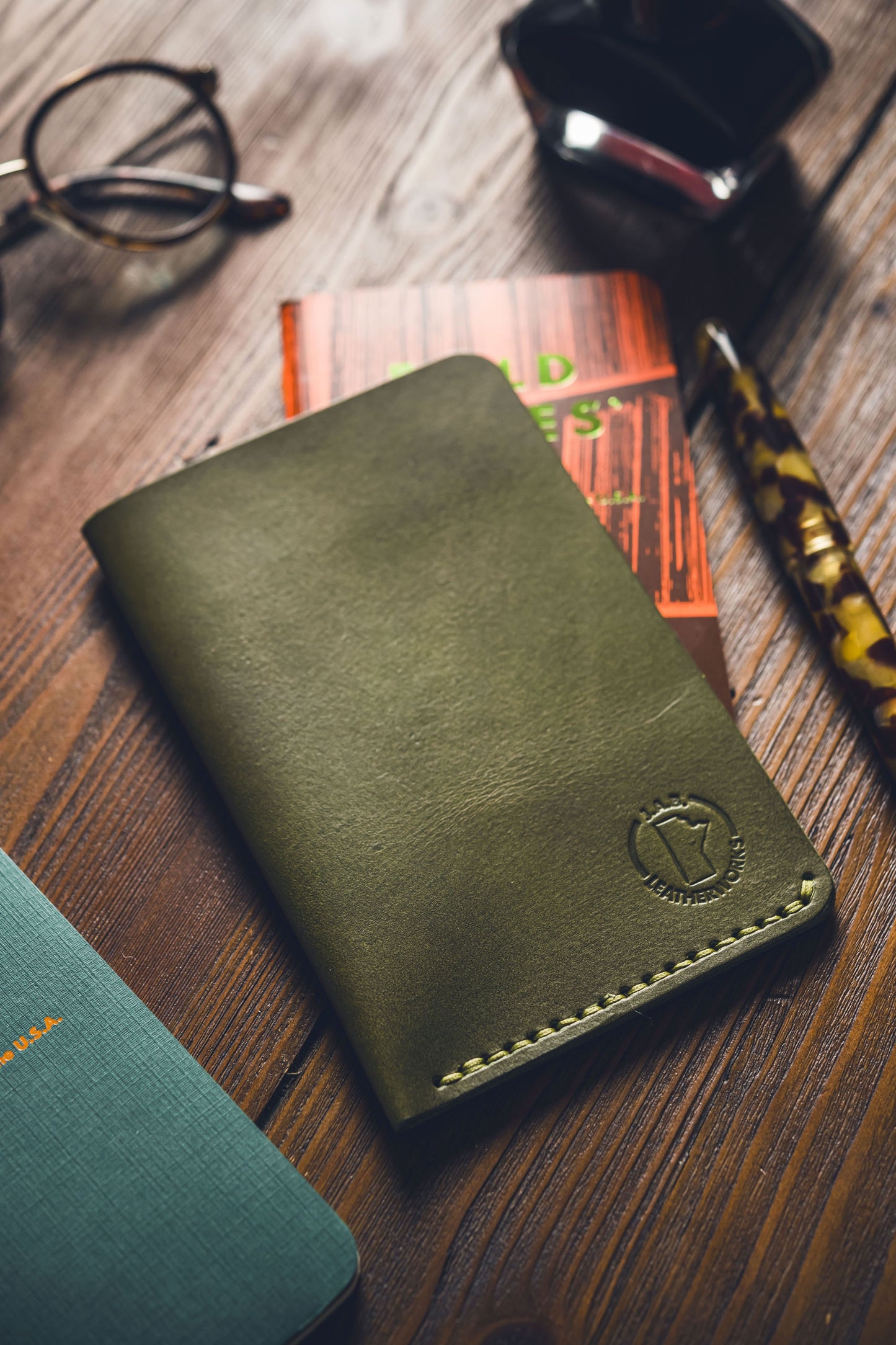 Olive Field Notes Sheath