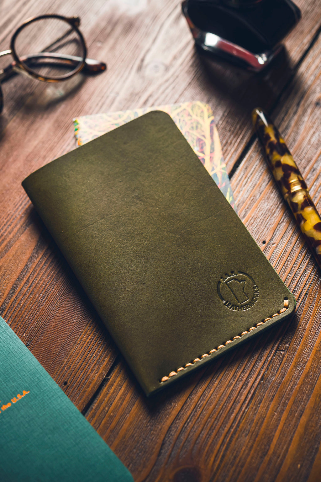 Olive Field Notes Sheath