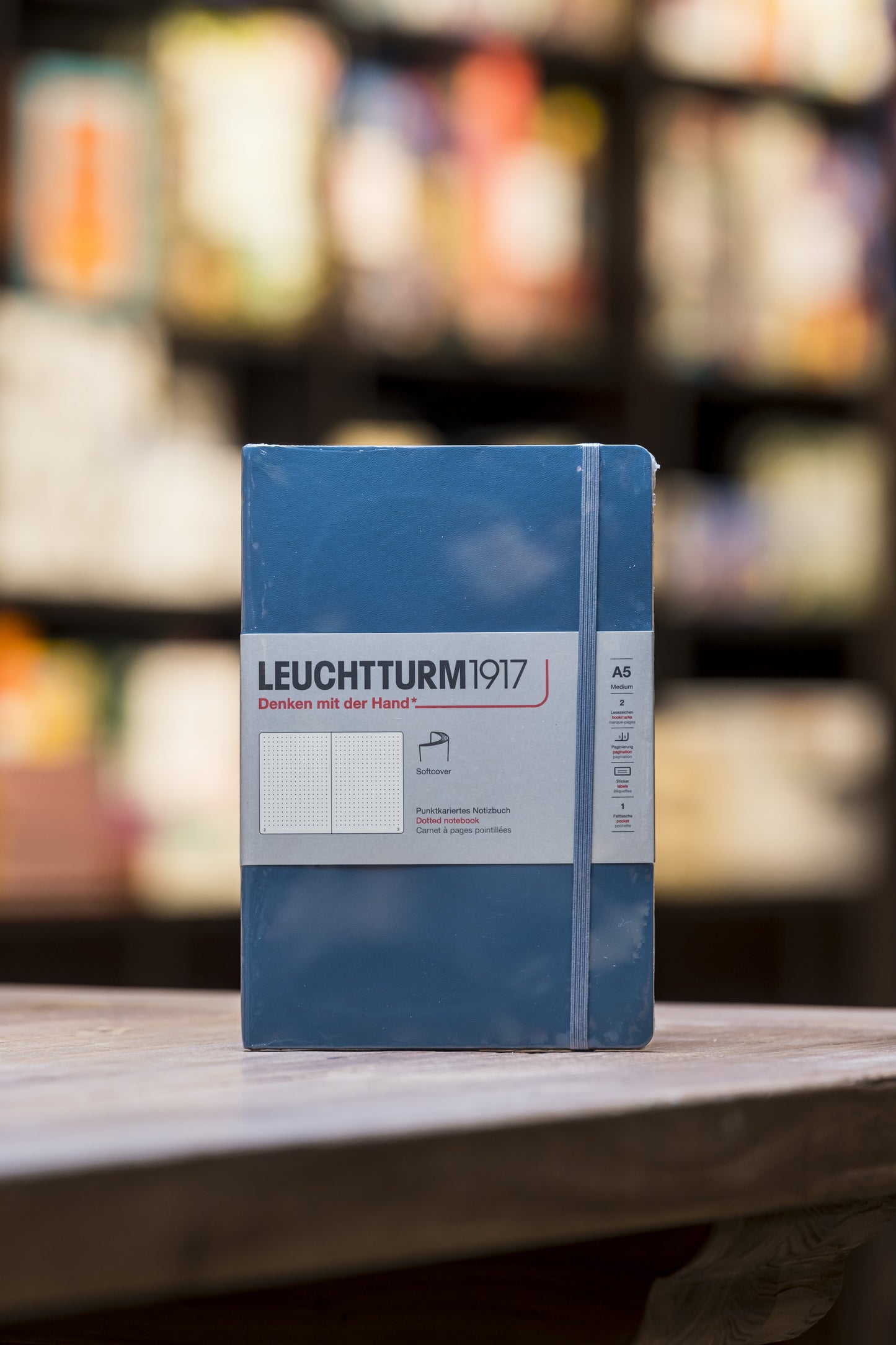 A5 Softcover - Stone Blue Dotted