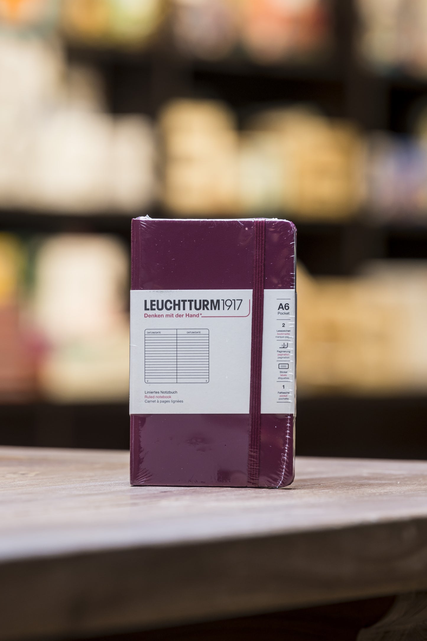 A6 Pocket - Port Red Ruled