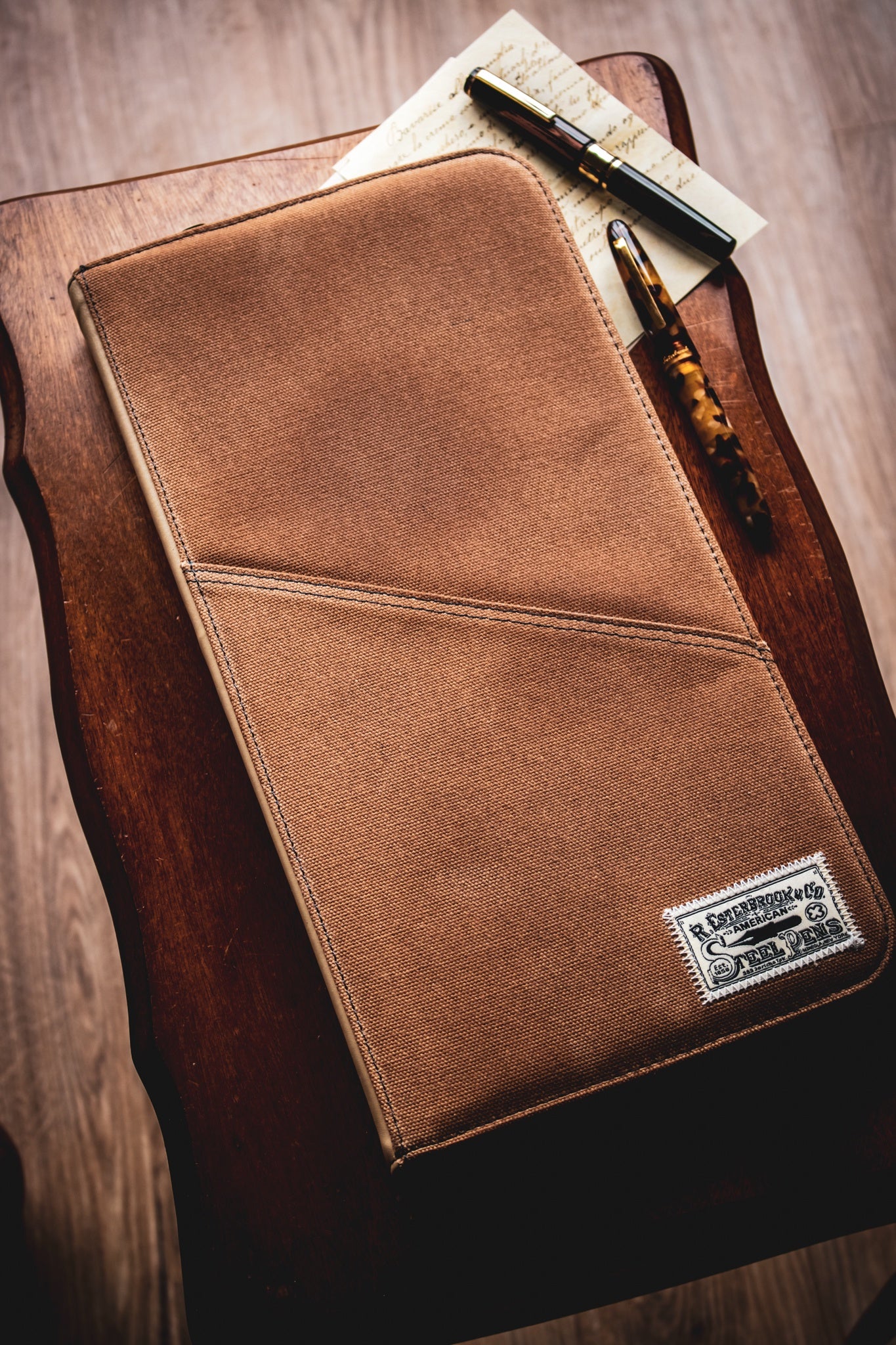 40 Pen Zipper Case - Tan