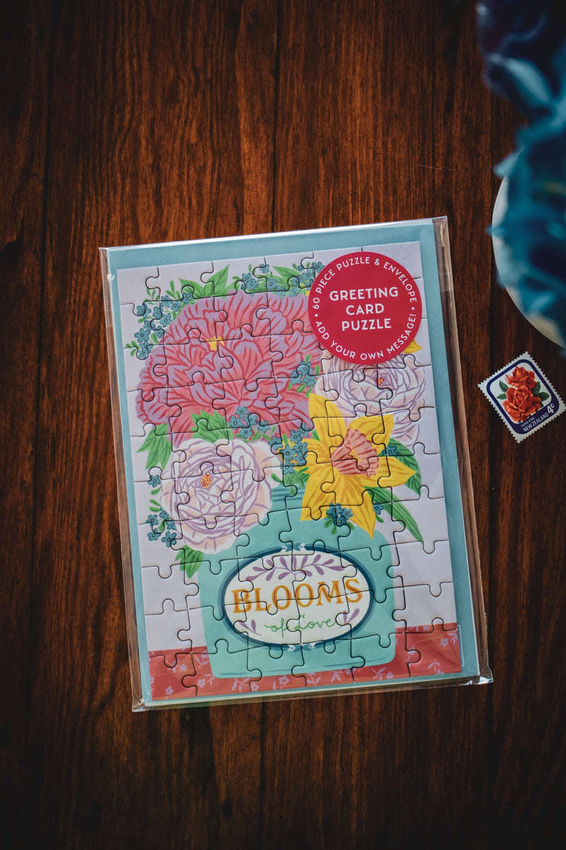 Puzzle Greeting Card: Blooms of Love