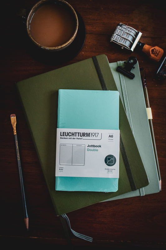 Jotbook Ruled - Aqua & Pacific Green