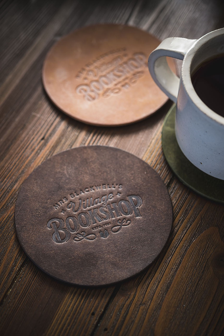 Leather Coaster - Chestnut