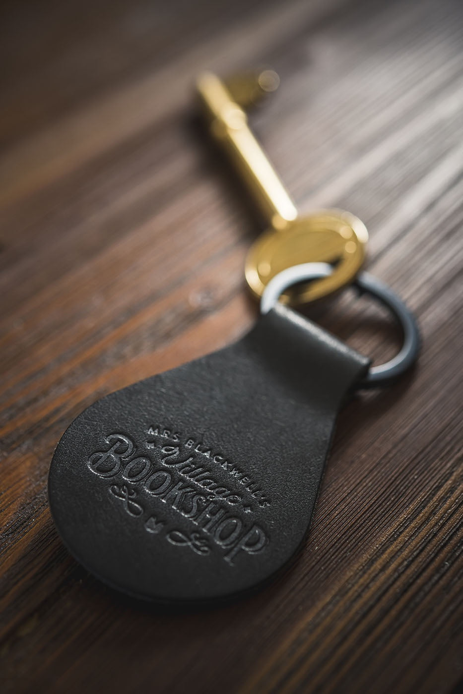 Leather Keyring - Black