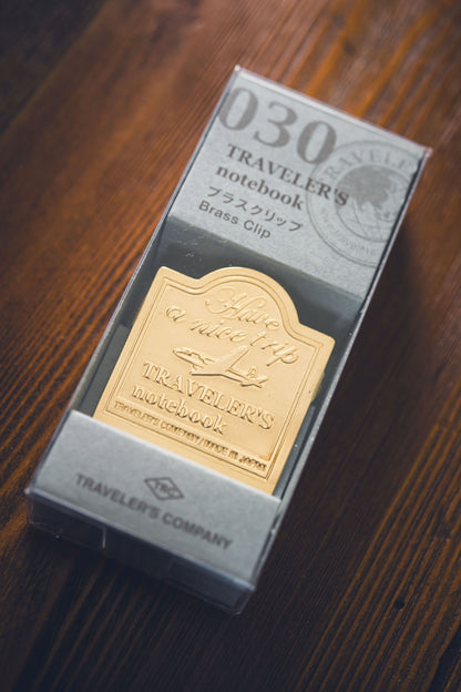 TRAVELER'S Notebook Brass Clip - Airplane