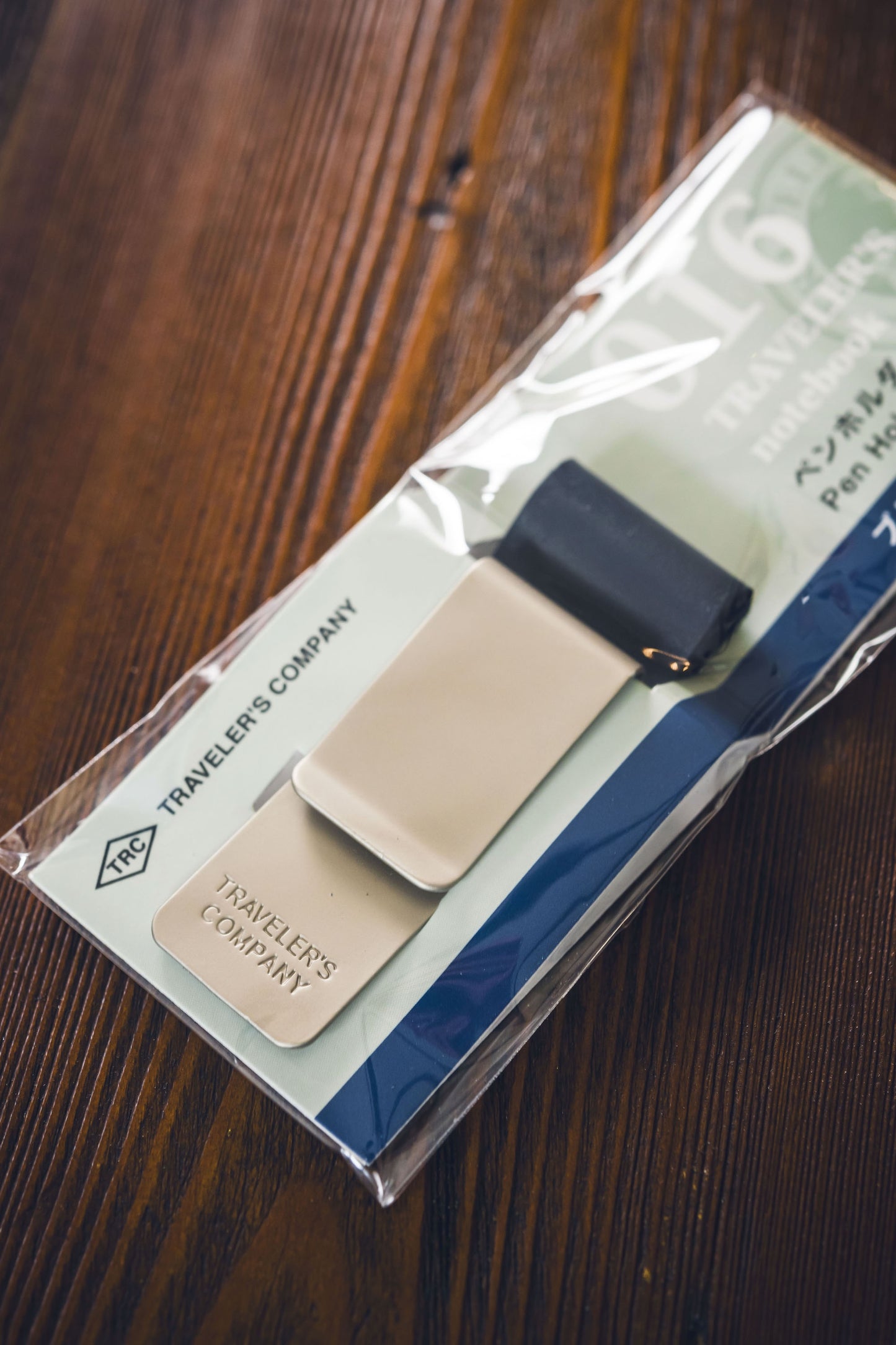 016 TRAVELER'S Leather Pen Holder - Blue