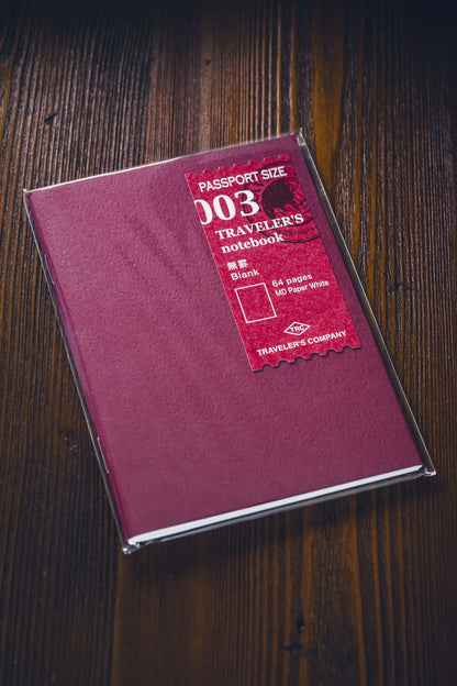 003 TRAVELER'S Refill Blank (Passport)