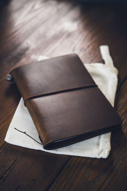 TRAVELER'S  Leather Cover - Brown (Passport)