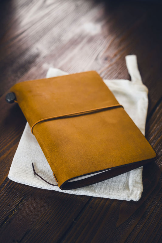TRAVELER'S  Leather Cover - Camel (Passport)