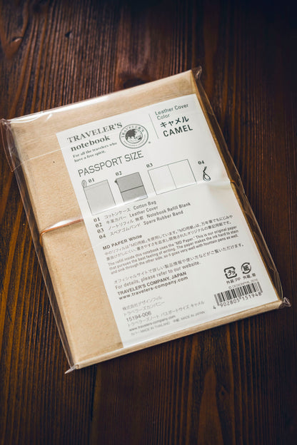 TRAVELER'S  Leather Cover - Camel (Passport)